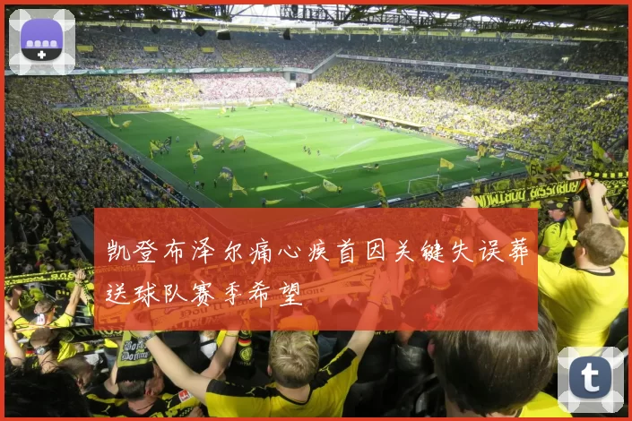 凯登布泽尔痛心疾首因关键失误葬送球队赛季希望